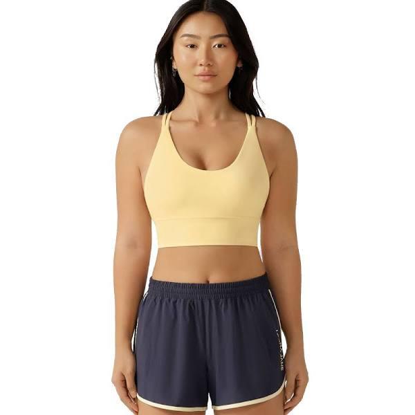 Lorna Jane Womens Lotus Longline Sports Bra Yellow XL