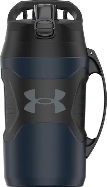 Under Armour Playmaker Sport Jug, Water Bottle with Handle, Foam Insulated & Leak Resistant, 64oz, Navy/Black