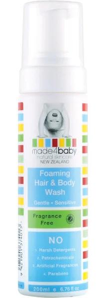 Made4Baby: Foaming Hair and Body Wash - Fragrance Free (200ml)