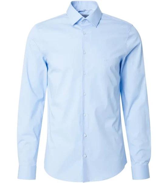 Mens Calvin Klein Blue Slim Fit Stretch Shirt