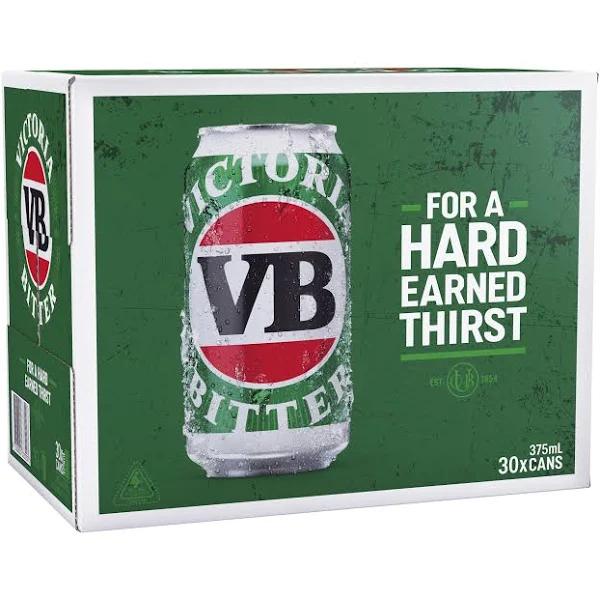 Victoria Bitter Beer Case 30 x 375ml Cans