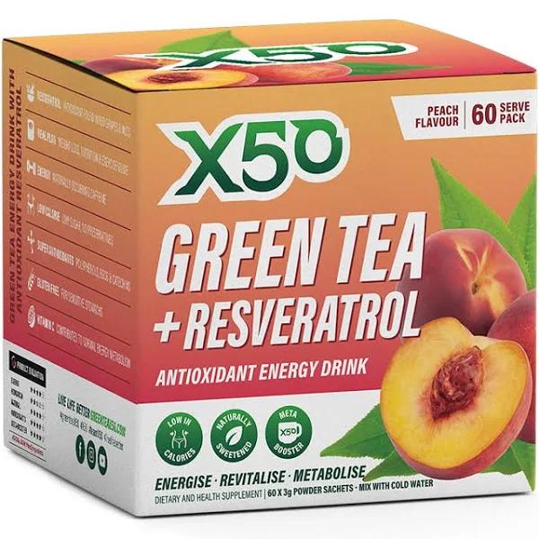 Green Tea X50 - 60 Serves Peach