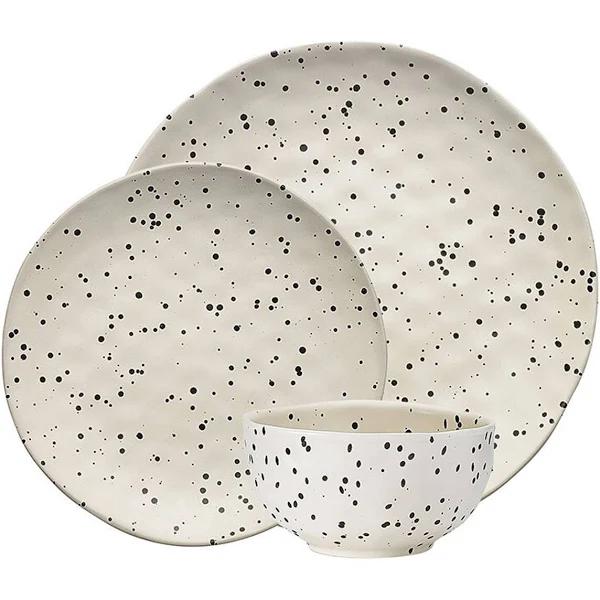 12pc Ecology Speckle Polka Dinner Kitchen/Dining Set