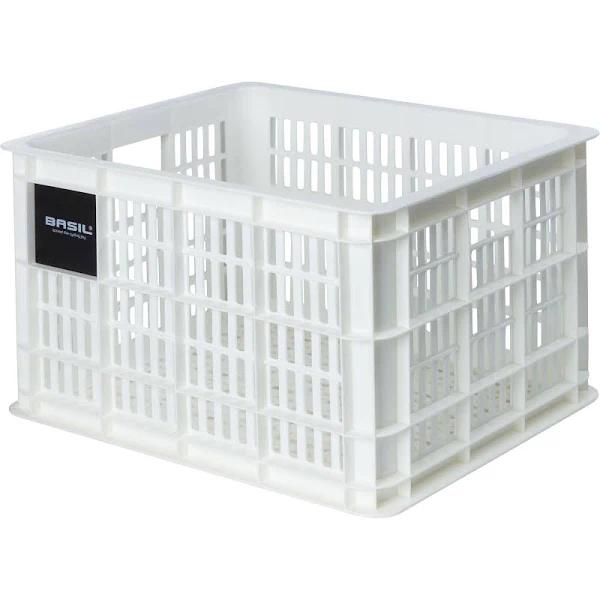 Basil Bicycle Crate M 27 Litres White