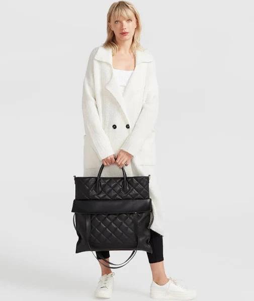 Belle & Bloom Born To Run Sustainable Sweater Coat in White S/M