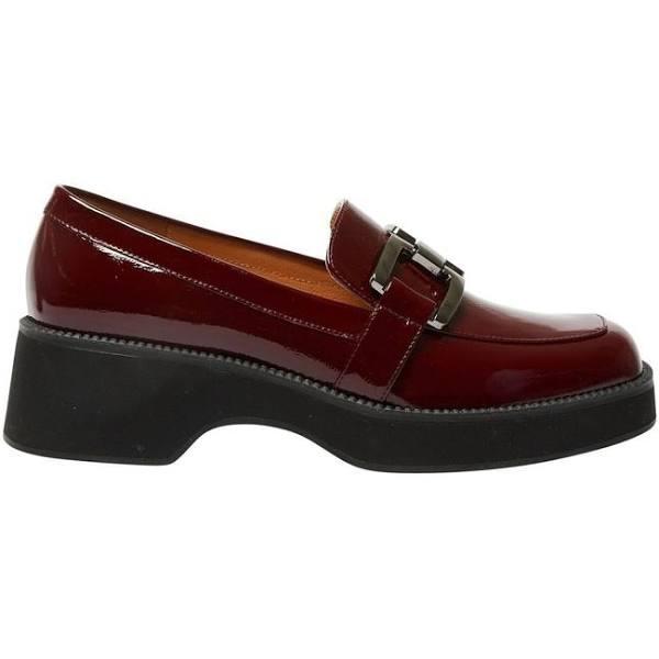 Sandler Emma Flat Loafers in Red Patent Leather Red 39