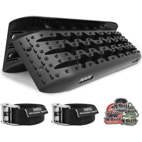 X-BULL Recovery Tracks Sand Track Mud Snow 1 Pair Gen 2.0 Accessory 4WD 4x4 - Black