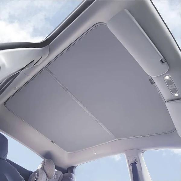 Vion Tesla Model Y Roof Sunshades (Roof Sunshades and 2 Triangular Windows Sunshades) - Precision Fit, No Sagging.