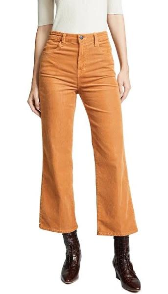 J Brand Joan High Rise Crop Corduroy Pants Titian 26