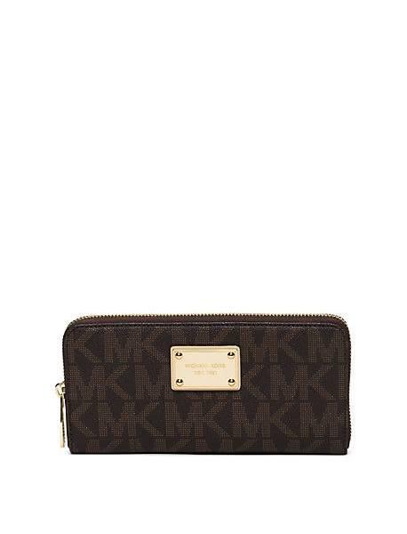 Michael Kors Jet Set Travel Leather Continental Wallet - Luggage