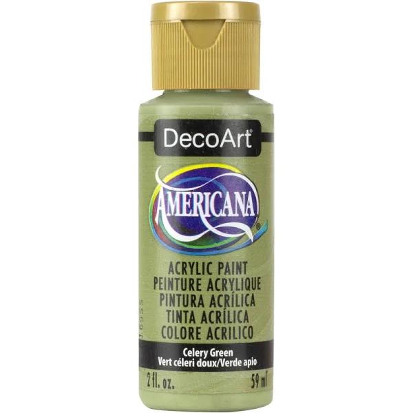 Americana Acrylic Paint 2oz Celery Green - Opaque