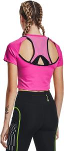 Under Armour Women's Run Anywhere Crop Short Sleeve Pink MD