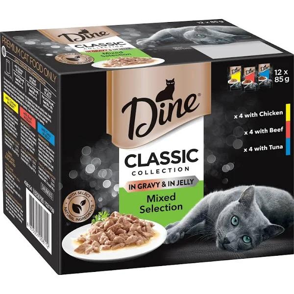 Dine Classic Collection Wet Cat Food Mixed Selection Pouch 12x85g