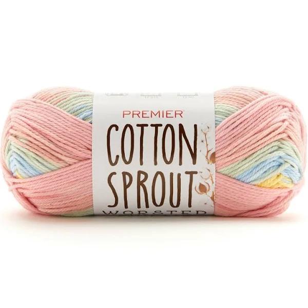 Premier Yarns Cotton Sprout Worsted Multi Yarn - Salt Water Taffy