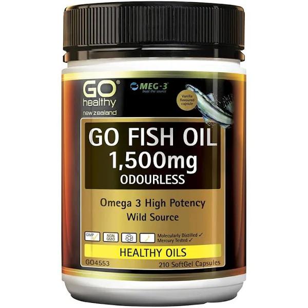 Go Healthy Go Fish Oil 1500mg Odourless 210 Capsules