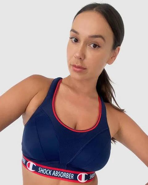 Ultimate Run Wirefree High Impact Sports Bra, Athletic Navy / 32DD by Shock Absorber