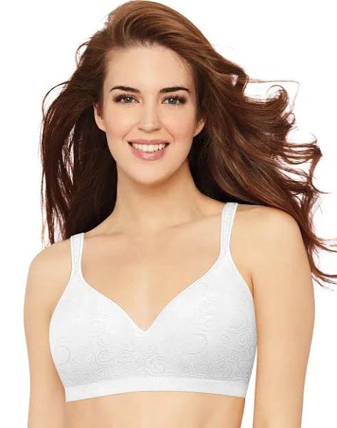 Bali Comfort Revolution Wireless Bra 3463 - White Swirl