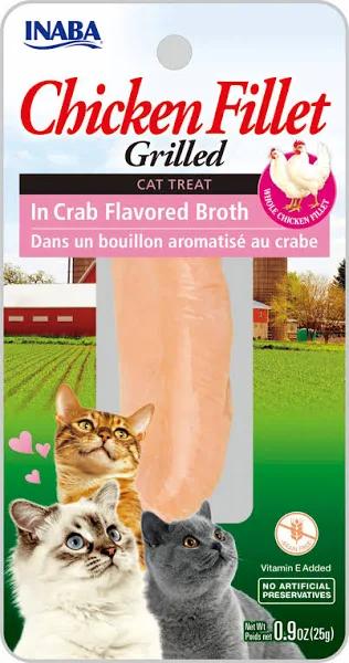 Inaba Grilled Chicken Fillet in Crab Broth 6 Packs, 25 Grams