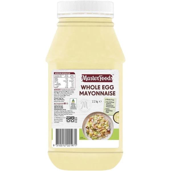 Masterfoods Mayonnaise Whole Egg 2.2kg