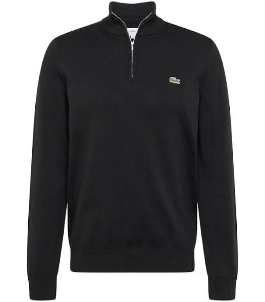 Lacoste Knit Zip Top, Size S, Black