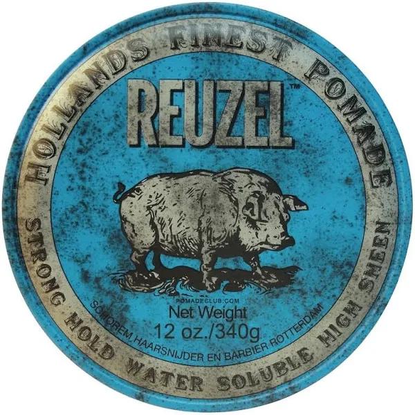 Reuzel Blue Pomade Strong Hold Water Soluble High Sheen 340g