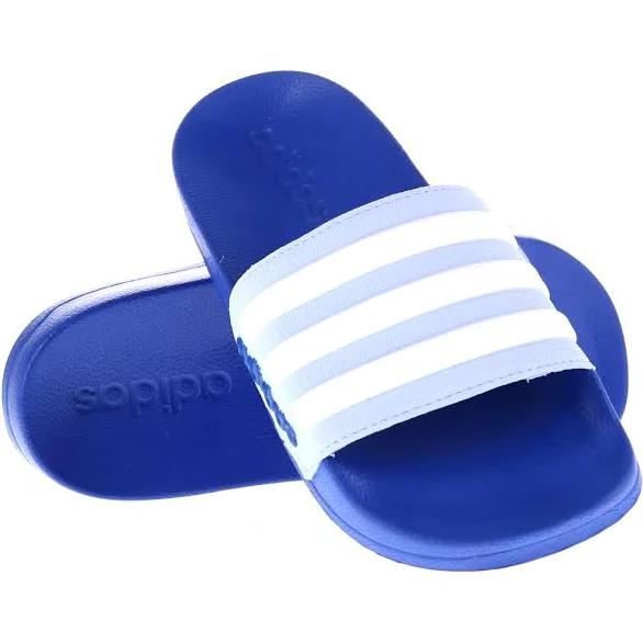 adidas-Adilette Shower Slides-Kids-Blue Dawn / Cloud White / Royal Blue-2