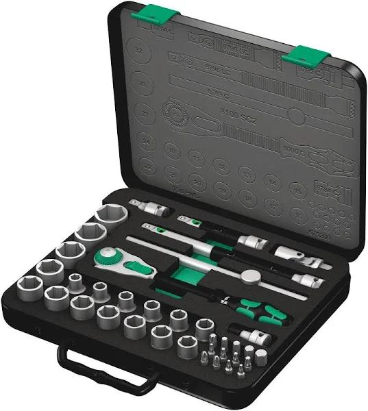 Wera 8100 SC 2 Zyklop Speed Ratchet Set 1/2" Drive Metric