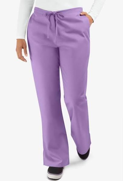 Cherokee Women's Flare Leg Drawstring Scrub Pant, Orchid, Large