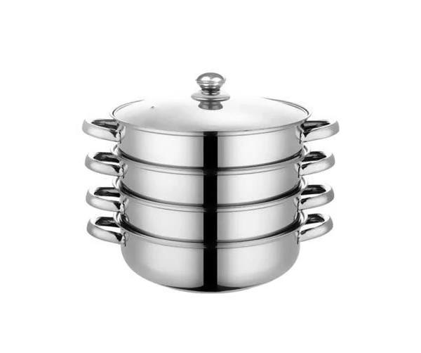 Toque Stainless Steel Steamer 4 Tier Meat Vegetable Cookware Hot Pot Kitchen