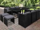 Gardeon Outdoor Dining Set 11 Piece Wicker Table Chairs Setting - Grey