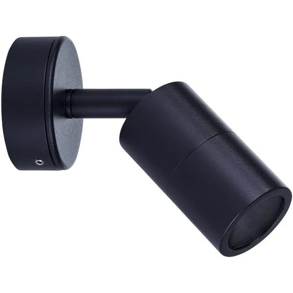 HV1227MR11NW Mini Tivah 12V Single Adjustable Wall Pillar Light Black