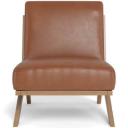 Palm Springs Leather Armchair Chocolate Brown by Freedom