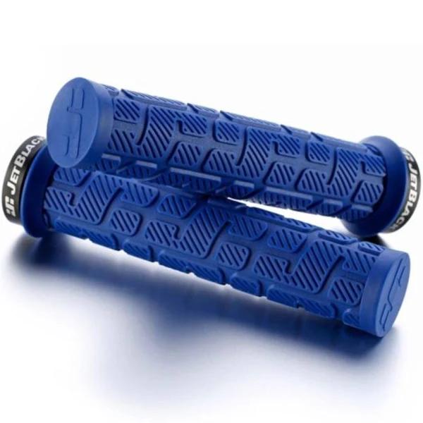 JetBlack Rip Single Lock On Grips - Blue/Black