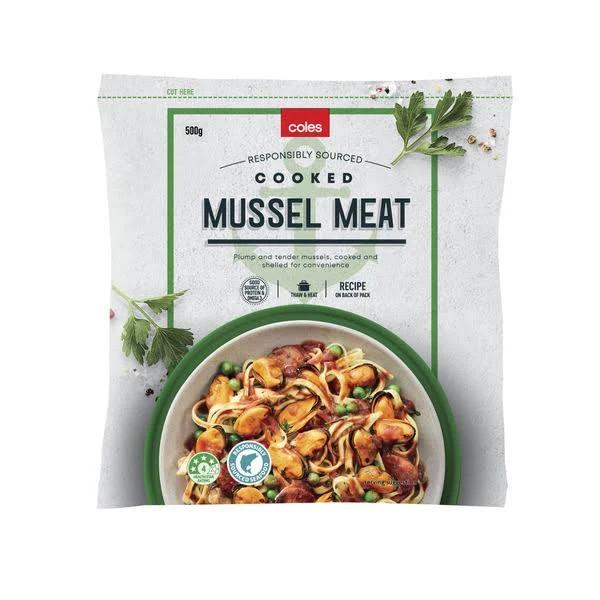 Coles Cooked Mussel Meat