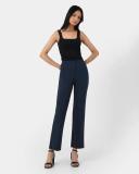 Forcast Women's Kiley Straight Pants - Navy - 8 - AfterPay & zipPay Available