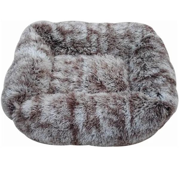 Prestige Pet Snuggle Pals Calming Rectangle Cuddler Pet Bed Ombre Brown Medium