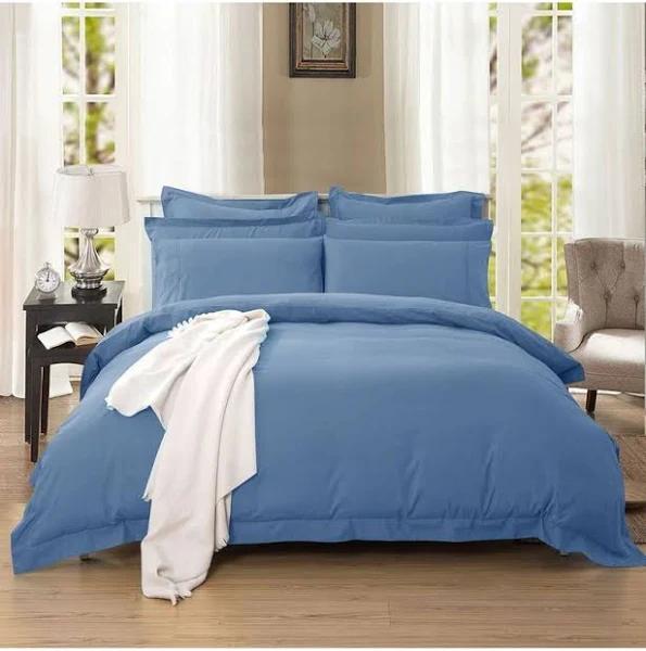 Fabric Fantastic Reversible Ultra Soft Doona/Quilt Cover Set-Queen/King/Super King Size-Blue and Red - Queen - AfterPay & zipPay Available