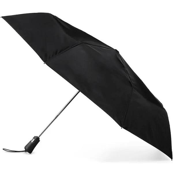 Totes Titan Compact Travel Umbrella ? Ultimate Windproof Waterproof and UV Sun Protection Lightweight and Durable Construction One Touch Automatic