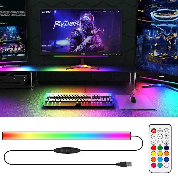 WILLED Under Monitor Light Bar, RGBIC Dreamcolor Ambient Gaming Lights