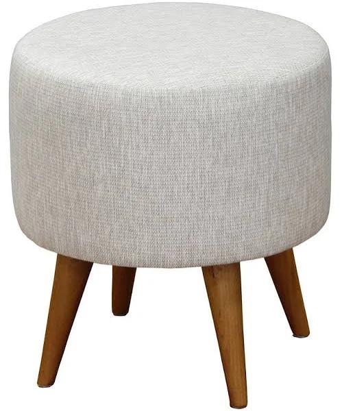 Light Grey Round Ottoman