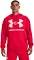 Under Armour Rival Big Logo Hoodie Maroon White - S