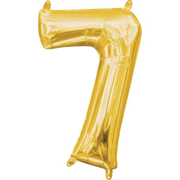 Air-Filled Gold Number Balloon - 7