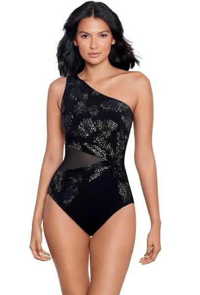 Miraclesuit Iridium Mynx One Shoulder One Piece Swimsuit Black/Multi