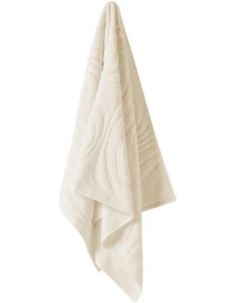 Aura Home Aura Wave Towel Range in Beige Bath Sheet