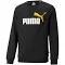 Puma Youth Boys Essentials+ Two-Tone Crew Sweatshirt - Puma Black-Tangerine