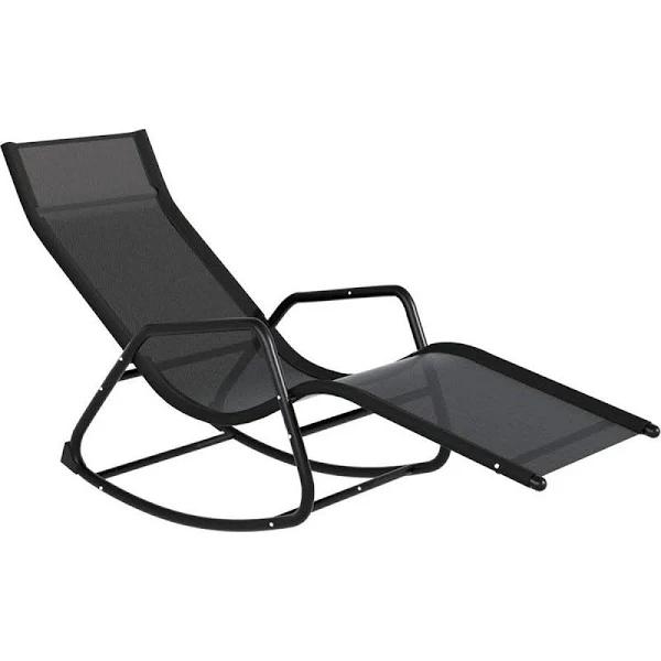 Sun Lounge Rocking Chair Outdoor Lounger Patio Furniture Pool Garden