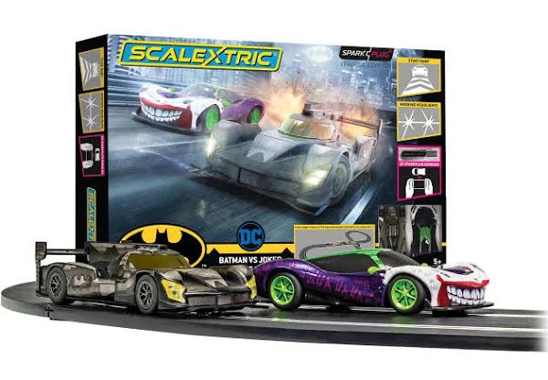 Scalextric Spark Plug Batman VS Joker Slot Car Racing Set