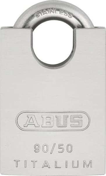 Abus 90RK/50 Titalium Padlock Closed Stainless Steel Shackle