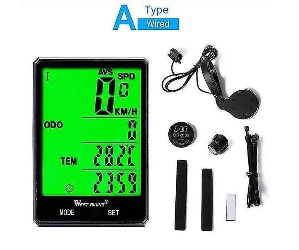 Waterproof Bicycle Computer Speedometer 2.8in Road MTB Bike Computer Wireless and Wired Odometer Stopwatch Cycling Accessories