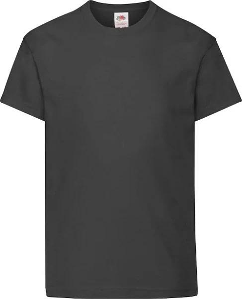 Fruit of The Loom Childrens/Kids Original T-Shirt Black 12-13 Years Cotton Kids T-Shirt